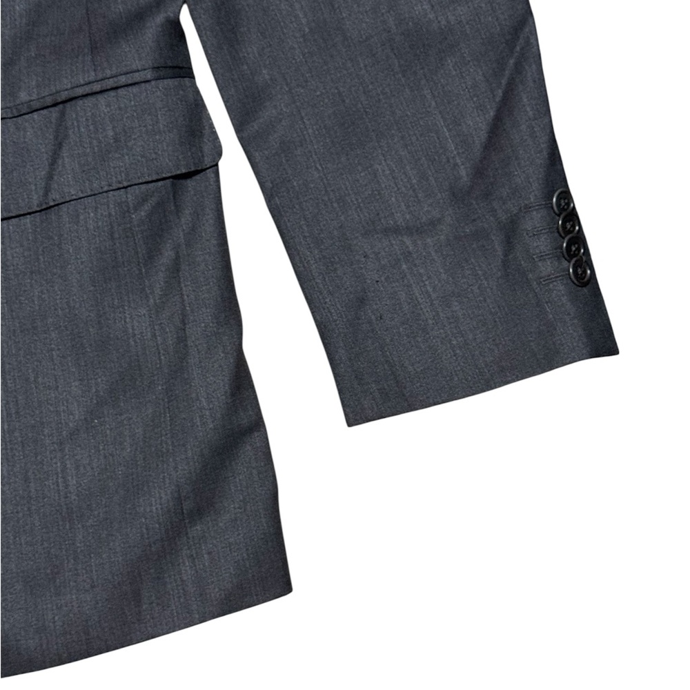 ❌SOLD❌ ERMENEGILDO ZEGNA Men’s Wool Slim Fit Charcoal Single Breasted Blazer 44L - Picture 4 of 14